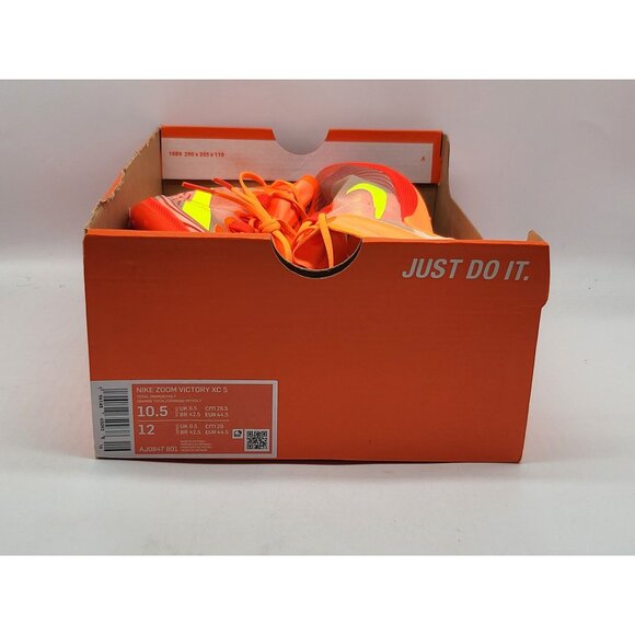 Nike Zoom Victory 5 XC Track & Field Distance Spikes Orange Volt Men's Size 10.5 - Picture 11 of 11